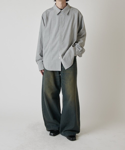 Lui's（ルイス）の「パターン切替デザインシャツ（シャツ/ブラウス・メンズ・グレー/ブラック・S/M）」の9枚目の写真