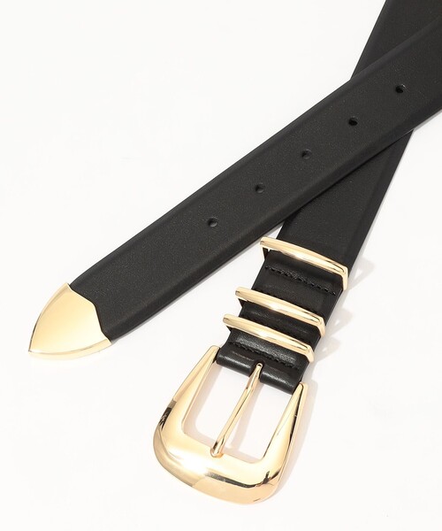 AMBOISE(アンボワーズ)の「AMBOISE ALBA ROMANO METAL ベルト(ベルト・レディース・ブラック・FREE)」の3枚目の写真