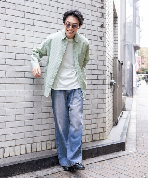 RAGEBLUE（レイジブルー）の「10oz Denim Wide Flare Pants/デニムワイドフレアパンツ（デニムパンツ・メンズ・ブルー/ネイビー/グレー・MEDIUM/LARGE/SMALL）」の20枚目の写真