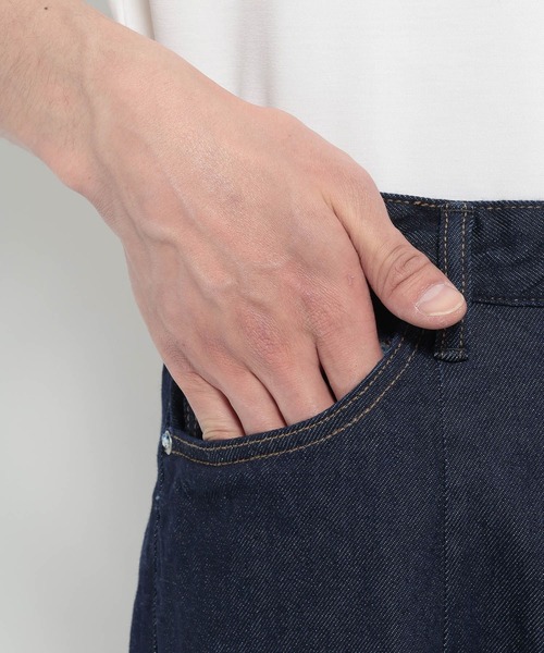 RAGEBLUE（レイジブルー）の「10oz Denim Wide Flare Pants/デニムワイドフレアパンツ（デニムパンツ・メンズ・ブルー/ネイビー/グレー・MEDIUM/LARGE/SMALL）」の8枚目の写真