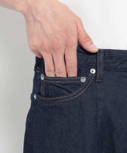 RAGEBLUE（レイジブルー）の「10oz Denim Wide Flare Pants/デニムワイドフレアパンツ（デニムパンツ・メンズ・ブルー/ネイビー/グレー・MEDIUM/LARGE/SMALL）」の9枚目の写真