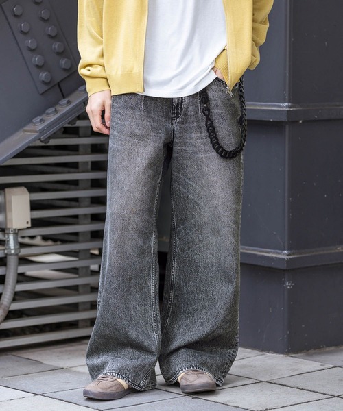 RAGEBLUE（レイジブルー）の「10oz Denim Wide Flare Pants/デニムワイドフレアパンツ（デニムパンツ・メンズ・ブルー/ネイビー/グレー・MEDIUM/LARGE/SMALL）」の7枚目の写真