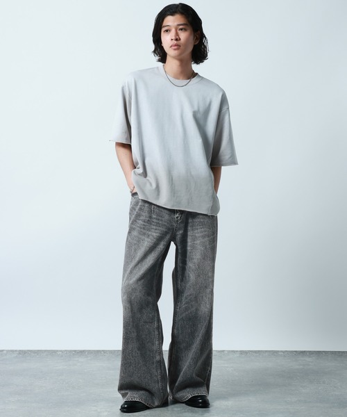 RAGEBLUE（レイジブルー）の「10oz Denim Wide Flare Pants/デニムワイドフレアパンツ（デニムパンツ・メンズ・ブルー/ネイビー/グレー・MEDIUM/LARGE/SMALL）」の11枚目の写真