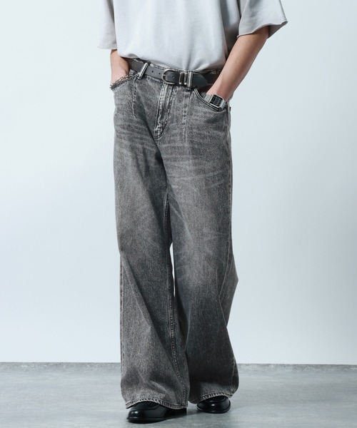 RAGEBLUE（レイジブルー）の「10oz Denim Wide Flare Pants/デニムワイドフレアパンツ（デニムパンツ・メンズ・ブルー/ネイビー/グレー・MEDIUM/LARGE/SMALL）」の13枚目の写真