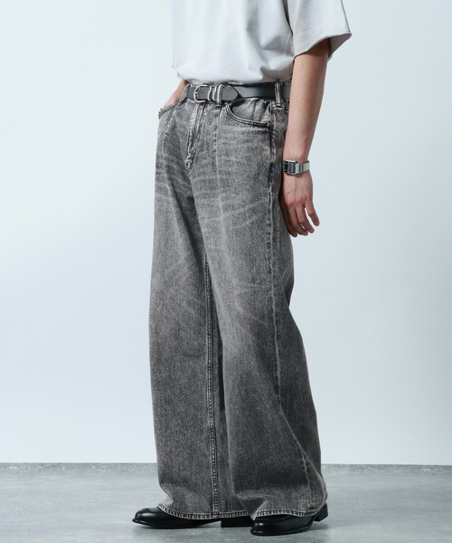 RAGEBLUE（レイジブルー）の「10oz Denim Wide Flare Pants/デニムワイドフレアパンツ（デニムパンツ・メンズ・ブルー/ネイビー/グレー・MEDIUM/LARGE/SMALL）」の14枚目の写真
