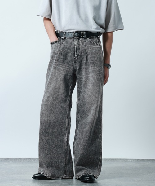 RAGEBLUE（レイジブルー）の「10oz Denim Wide Flare Pants/デニムワイドフレアパンツ（デニムパンツ・メンズ・ブルー/ネイビー/グレー・MEDIUM/LARGE/SMALL）」の15枚目の写真