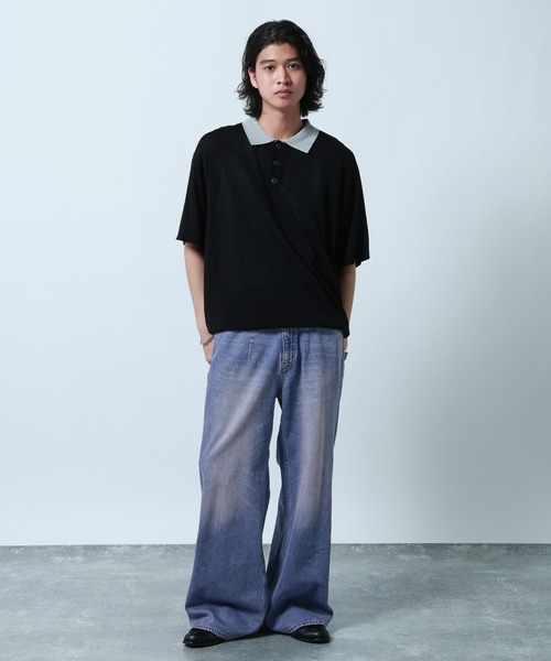 RAGEBLUE（レイジブルー）の「10oz Denim Wide Flare Pants/デニムワイドフレアパンツ（デニムパンツ・メンズ・ブルー/ネイビー/グレー・MEDIUM/LARGE/SMALL）」の18枚目の写真