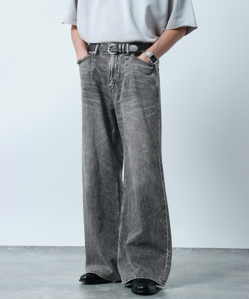 RAGEBLUE(レイジブルー)の「10oz Denim Wide Flare Pants/デニムワイドフレアパンツ(デニムパンツ・メンズ・ブルー/ネイビー/グレー・MEDIUM/LARGE/SMALL)」の19枚目の写真