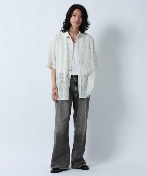 RAGEBLUE(レイジブルー)の「10oz Denim Wide Flare Pants/デニムワイドフレアパンツ(デニムパンツ・メンズ・ブルー/ネイビー/グレー・MEDIUM/LARGE/SMALL)」の16枚目の写真