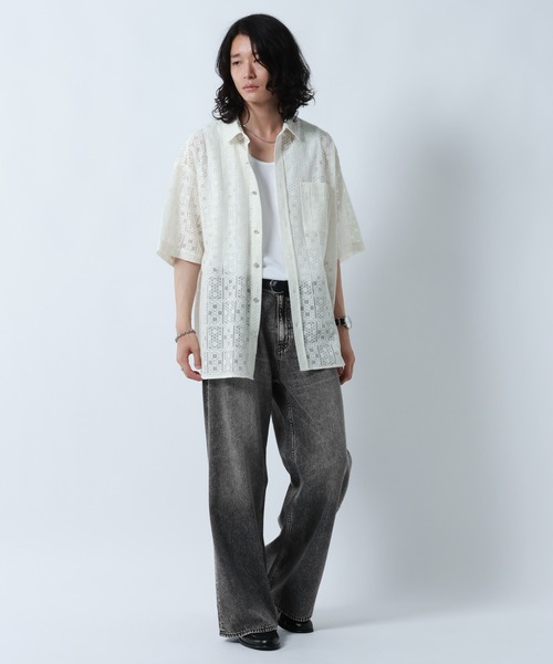 RAGEBLUE(レイジブルー)の「10oz Denim Wide Flare Pants/デニムワイドフレアパンツ(デニムパンツ・メンズ・ブルー/ネイビー/グレー・MEDIUM/LARGE/SMALL)」の17枚目の写真