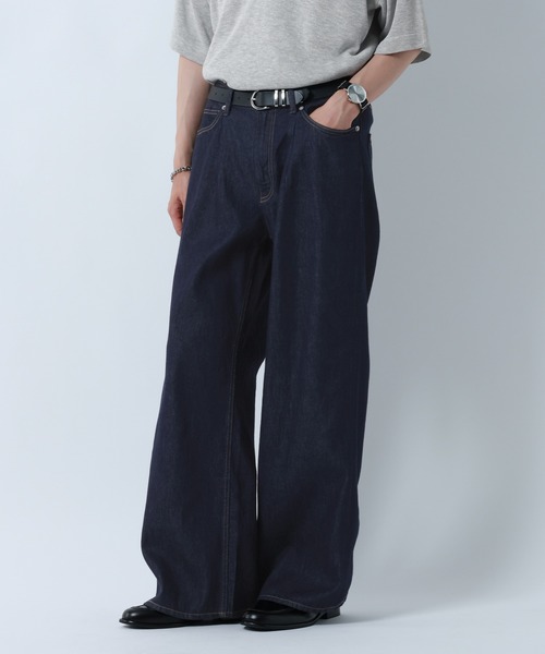 RAGEBLUE(レイジブルー)の「10oz Denim Wide Flare Pants/デニムワイドフレアパンツ(デニムパンツ・メンズ・ブルー/ネイビー/グレー・MEDIUM/LARGE/SMALL)」の21枚目の写真