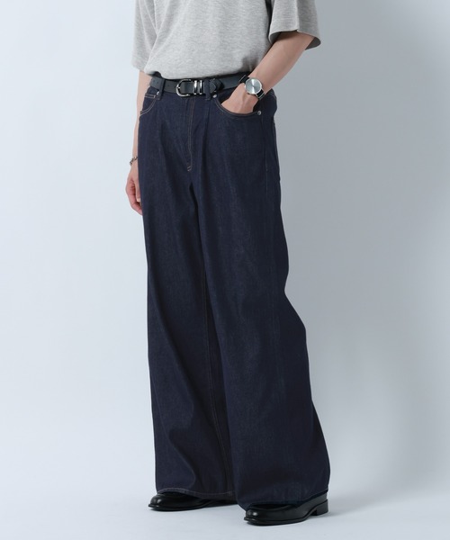 RAGEBLUE(レイジブルー)の「10oz Denim Wide Flare Pants/デニムワイドフレアパンツ(デニムパンツ・メンズ・ブルー/ネイビー/グレー・MEDIUM/LARGE/SMALL)」の22枚目の写真