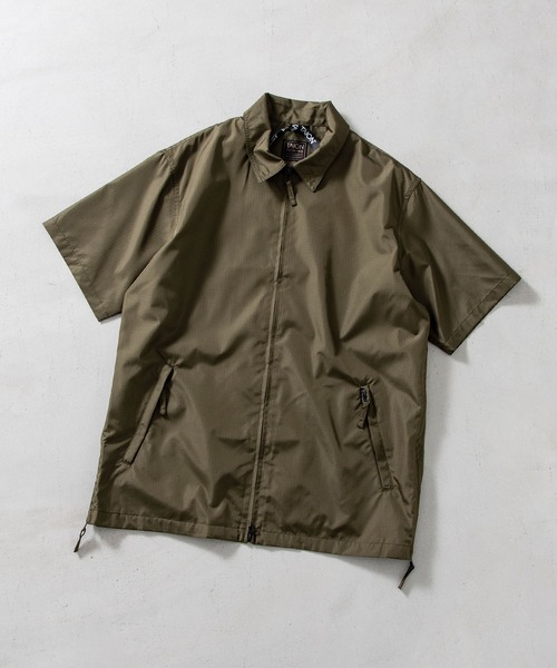TAION（タイオン）の「【TAION(タイオン)】〈ユニセックス〉ノンダウン ミリタリー ファスナー ハーフスリーブ シャツ（シャツ/ブラウス・メンズ・ブラック/ダークオリーブ/オフホワイト/インディゴブルー/ライトインディゴブルー/ダークネイビー・XL/L/M/S/2XL/3XL）」の3枚目の写真