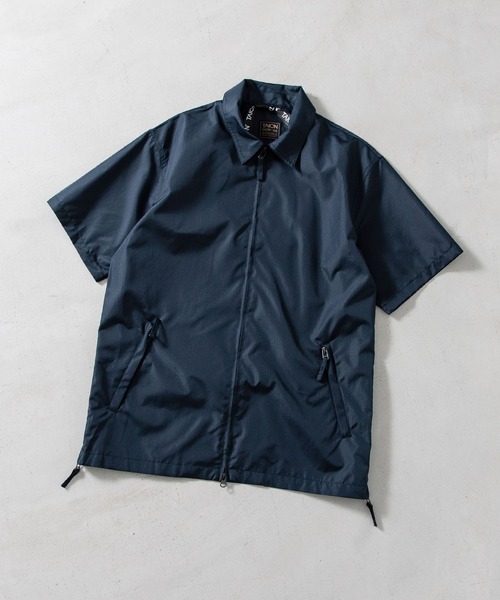 TAION（タイオン）の「【TAION(タイオン)】〈ユニセックス〉ノンダウン ミリタリー ファスナー ハーフスリーブ シャツ（シャツ/ブラウス・メンズ・ブラック/ダークオリーブ/オフホワイト/インディゴブルー/ライトインディゴブルー/ダークネイビー・XL/L/M/S/2XL/3XL）」の6枚目の写真