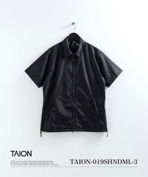TAION | 【TAION(タイオン)】〈ユニセックス〉ノンダウン ミリタリー ファスナー ハーフスリーブ シャツ(シャツ/ブラウス)