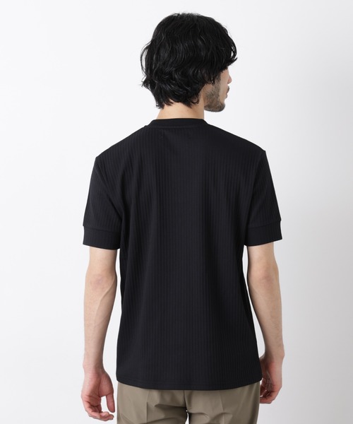 NANO universe（ナノユニバース）の「ワイドリブスタンダードヘンリーネックTシャツ 半袖（Tシャツ/カットソー・メンズ・ネイビー/ブラウン/ブラック・S/M/L）」の15枚目の写真