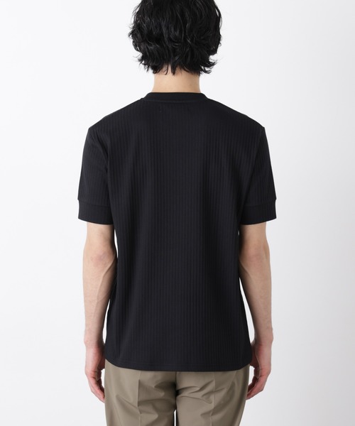 NANO universe（ナノユニバース）の「ワイドリブスタンダードヘンリーネックTシャツ 半袖（Tシャツ/カットソー・メンズ・ネイビー/ブラウン/ブラック・S/M/L）」の9枚目の写真