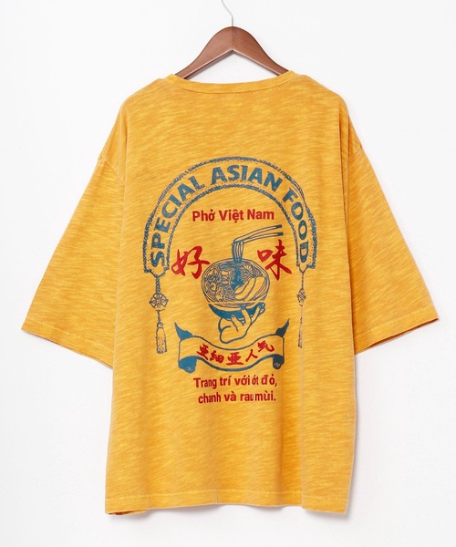 チャイハネ（チャイハネ）の「【チャイハネ】フォープリントメンズTシャツ（Tシャツ/カットソー・メンズ・ベージュ/イエロー/ブルー・FREE）」の3枚目の写真