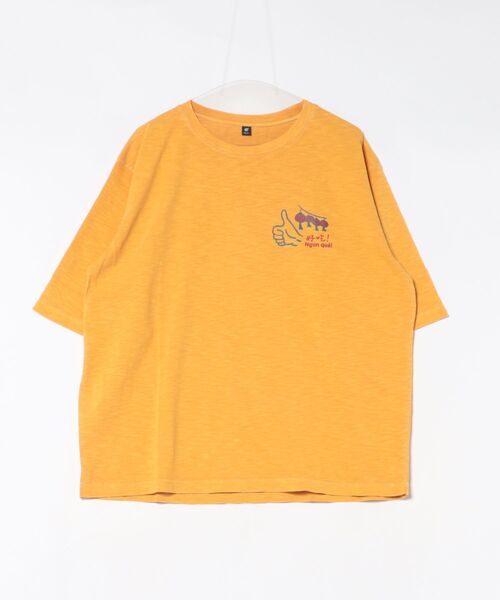 チャイハネ（チャイハネ）の「【チャイハネ】フォープリントメンズTシャツ（Tシャツ/カットソー・メンズ・ベージュ/イエロー/ブルー・FREE）」の9枚目の写真