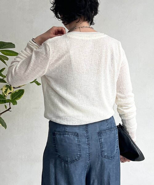 un dix cors（アンディコール）の「レイヤードヘンリープルオーバー（Tシャツ/カットソー・レディース・グレー/オフホワイト/グリーン系その他2・FREE）」の12枚目の写真