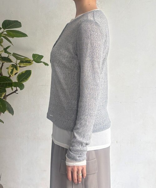 un dix cors（アンディコール）の「レイヤードヘンリープルオーバー（Tシャツ/カットソー・レディース・グレー/オフホワイト/グリーン系その他2・FREE）」の20枚目の写真