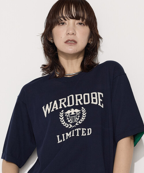 COMME CA Wardrobe(コムサワードローブ)の「14G強撚綿 ジャカードニットプルオーバー(ニット/セーター・レディース・オフホワイト/ネイビー・FREE)」の1枚目の写真