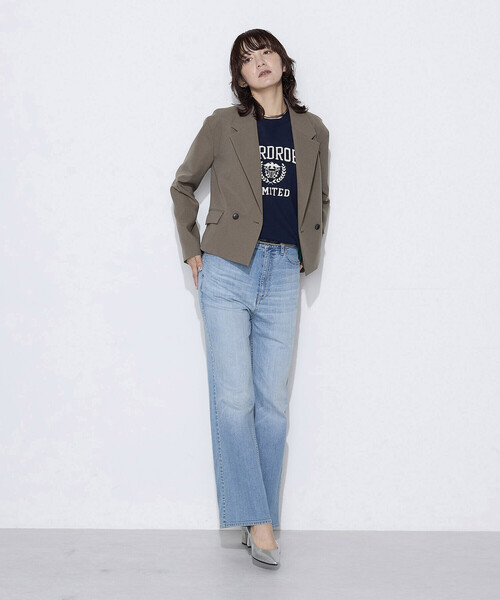 COMME CA Wardrobe(コムサワードローブ)の「14G強撚綿 ジャカードニットプルオーバー(ニット/セーター・レディース・オフホワイト/ネイビー・FREE)」の8枚目の写真