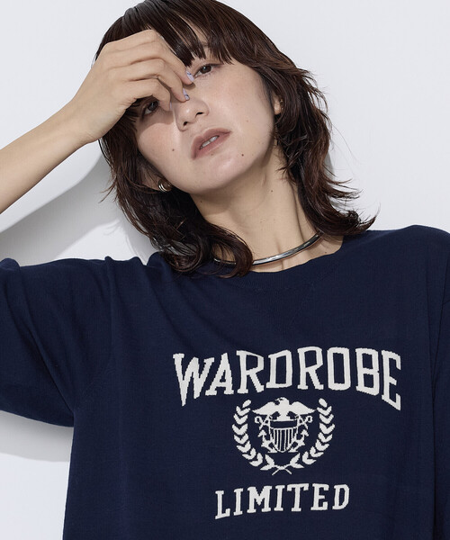 COMME CA Wardrobe(コムサワードローブ)の「14G強撚綿 ジャカードニットプルオーバー(ニット/セーター・レディース・オフホワイト/ネイビー・FREE)」の10枚目の写真