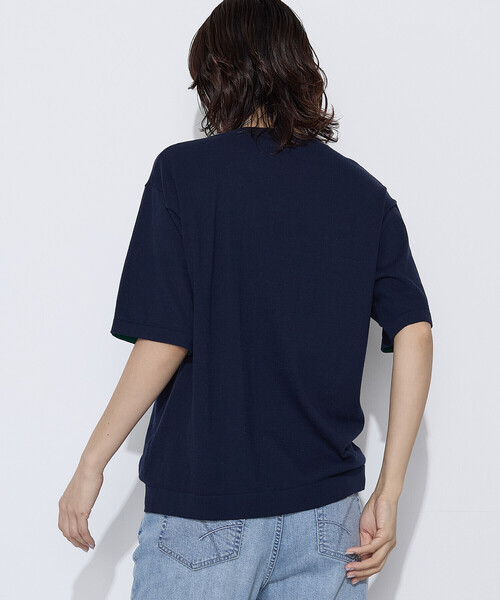 COMME CA Wardrobe(コムサワードローブ)の「14G強撚綿 ジャカードニットプルオーバー(ニット/セーター・レディース・オフホワイト/ネイビー・FREE)」の13枚目の写真