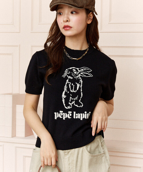 PUBLUX（パブリュクス）の「PUBLUX/パブリュクス ラビット サマーニット トップス　限定展開（ニット/セーター・レディース・ブラウン/ホワイト/ブラック/グレー・ﾌﾘ-）」の11枚目の写真