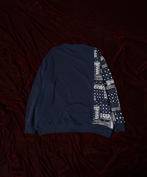 FILA HERITAGE(フィラヘリテージ)の「FILA HERITAGE SWEATSHIRT ペイズリースウェットシャツ(スウェット・メンズ・ホワイト/ネイビー・M/XL/L)」の17枚目の写真