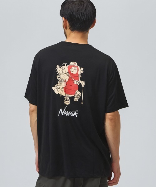 NANGA（ナンガ）の「【別注】ナンガ NANGA NANGA Backpacker Tee 限定コラボ（Tシャツ/カットソー・メンズ・ブラック/ベージュ/ホワイト・M/L/LL）」の3枚目の写真