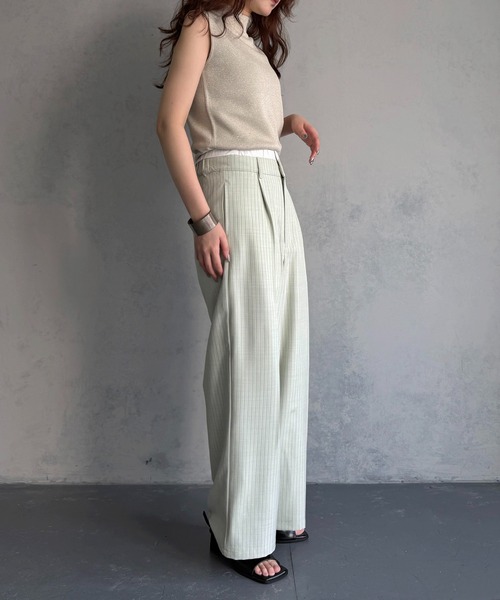 &g'aime（アンジェム）の「【&ｇ'aime 】ベーシックノースリニット　Basic Sleeveless Knit（ニット/セーター・レディース・アイボリー/ブラック系その他/ブラック・FREE）」の5枚目の写真