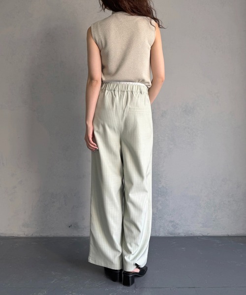 &g'aime（アンジェム）の「【&ｇ'aime 】ベーシックノースリニット　Basic Sleeveless Knit（ニット/セーター・レディース・アイボリー/ブラック系その他/ブラック・FREE）」の6枚目の写真