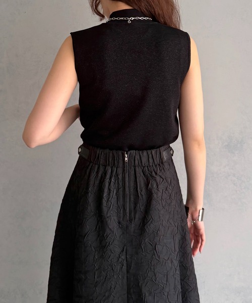 &g'aime（アンジェム）の「【&ｇ'aime 】ベーシックノースリニット　Basic Sleeveless Knit（ニット/セーター・レディース・アイボリー/ブラック系その他/ブラック・FREE）」の10枚目の写真