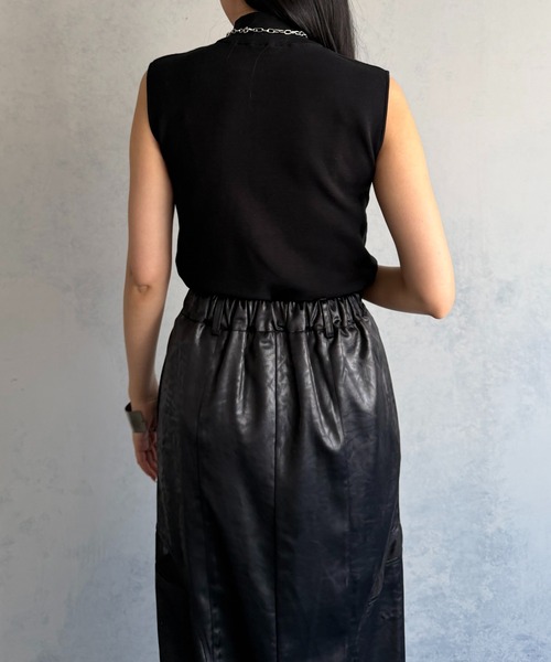 &g'aime（アンジェム）の「【&ｇ'aime 】ベーシックノースリニット　Basic Sleeveless Knit（ニット/セーター・レディース・アイボリー/ブラック系その他/ブラック・FREE）」の20枚目の写真