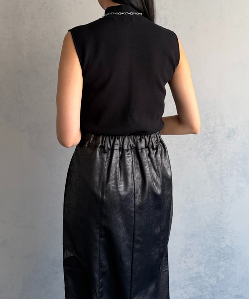&g'aime（アンジェム）の「【&ｇ'aime 】ベーシックノースリニット　Basic Sleeveless Knit（ニット/セーター・レディース・アイボリー/ブラック系その他/ブラック・FREE）」の21枚目の写真