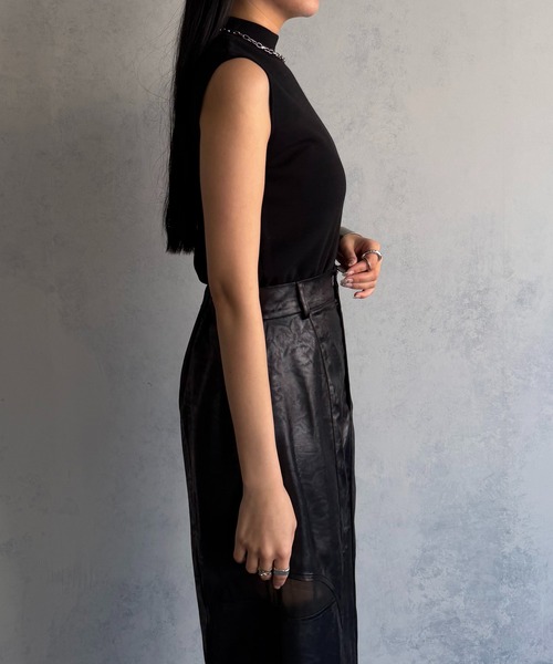 &g'aime（アンジェム）の「【&ｇ'aime 】ベーシックノースリニット　Basic Sleeveless Knit（ニット/セーター・レディース・アイボリー/ブラック系その他/ブラック・FREE）」の19枚目の写真