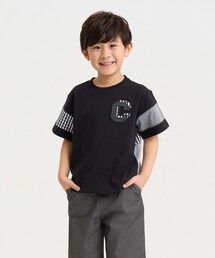 COMME CA ISM（コムサイズム）の「ギンガムチェック 切り替え 半袖Tシャツ（Tシャツ/カットソー）」