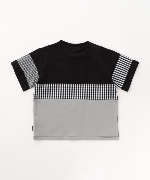 COMME CA ISM(コムサイズム)の「ギンガムチェック 切り替え 半袖Tシャツ(Tシャツ/カットソー・キッズ・ブラック/オフホワイト・140cm/130cm/120cm/110cm/100cm/150cm)」の10枚目の写真