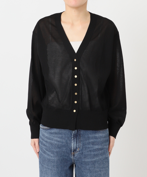 journal standard L'essage（ジャーナルスタンダードレサージュ）の「フォルムニットVネックカーディガン（カーディガン/ボレロ・レディース・ブルー系その他/ベージュ系その他/ブラック・FREE）」の20枚目の写真