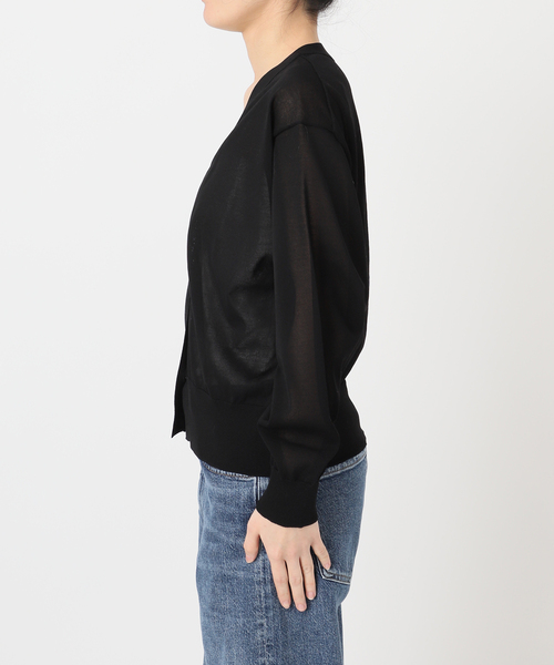 journal standard L'essage（ジャーナルスタンダードレサージュ）の「フォルムニットVネックカーディガン（カーディガン/ボレロ・レディース・ブルー系その他/ベージュ系その他/ブラック・FREE）」の21枚目の写真