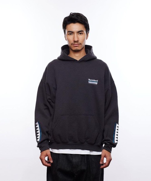 Liberaiders TRIBAL EMBROIDERY HOODIE — худи с плоской обработкой, логотипной вышивкой, wide pullover 2026 лето