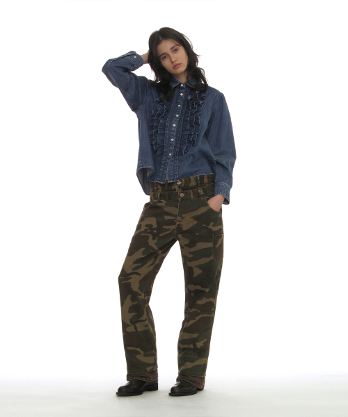 PARTIMENTO WOMEN（パルティメントウィメン）の「カントリーラッフルピンタックシャツ_デニム（シャツ/ブラウス・レディース・その他・SMALL/MEDIUM）」の10枚目の写真
