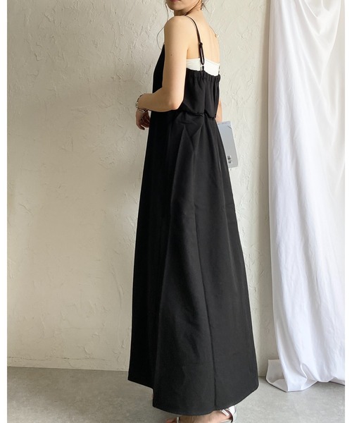 She's Closet（シーズクローゼット）の「チュールシアー ボレロブラウス フレアキャミワンピース 2点セット（ワンピース・レディース・グレー/アイボリー/ブラック・FREE）」の22枚目の写真