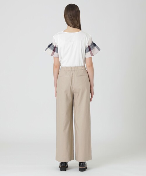 BLUE LABEL CRESTBRIDGE（ブルーレーベルクレストブリッジ）の「ライトスラブシャンブレーワイドパンツ（その他パンツ・レディース・ベージュ系その他・36/38）」の4枚目の写真