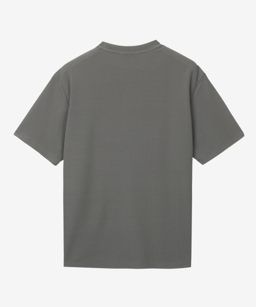 MINDBRIDGE(マインドブリッジ)の「リブTシャツ - 2カラー MYTS3124(Tシャツ/カットソー・メンズ・カーキ/チャコール・100/110/95/105)」の3枚目の写真