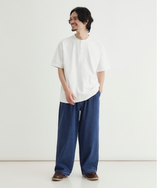 BACK NUMBER（バックナンバー）の「BACK NUMBER(バックナンバー)ヘンリーネックＴシャツ（Tシャツ/カットソー・メンズ・ホワイト/オリーブ/ブラック・S/M/L/XL）」の11枚目の写真