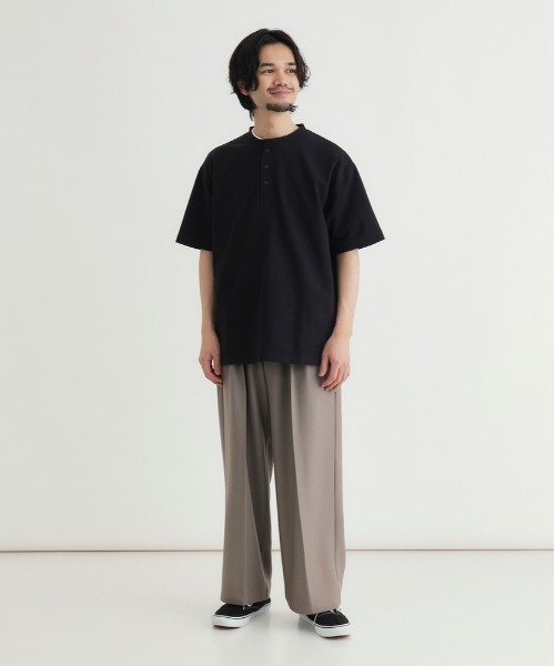 BACK NUMBER（バックナンバー）の「BACK NUMBER(バックナンバー)ヘンリーネックＴシャツ（Tシャツ/カットソー・メンズ・ホワイト/オリーブ/ブラック・S/M/L/XL）」の15枚目の写真