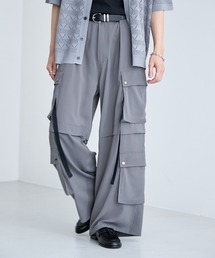 RAGEBLUE | Design Cargo Wide Straight Pants / PEカーゴワイドストレートパンツ(カーゴパンツ)